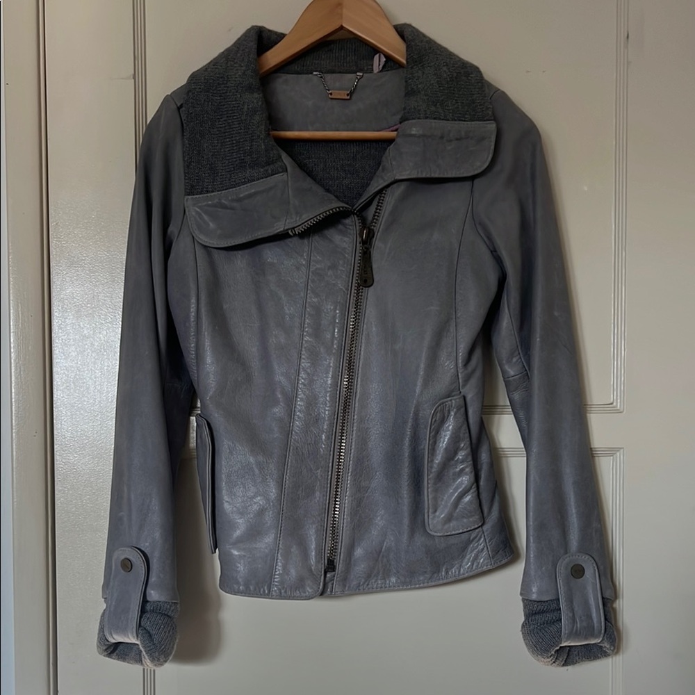 Domo Gray Women's leather Jacket